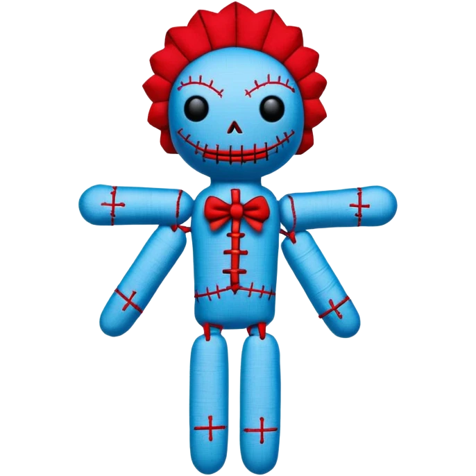 carolina blue and red voodoo doll emoji