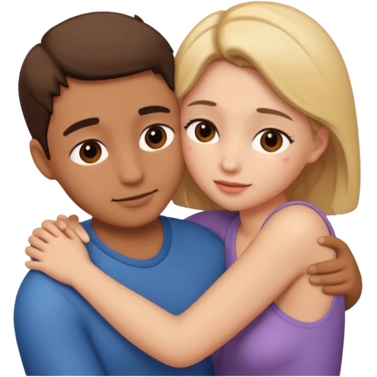 Intimate moment between lovers emoji