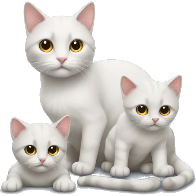 Cat with kittens emoji