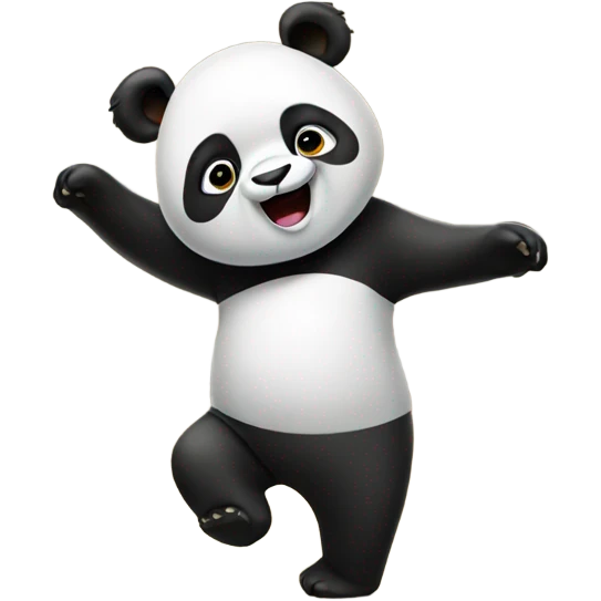 A panda dancing  emoji