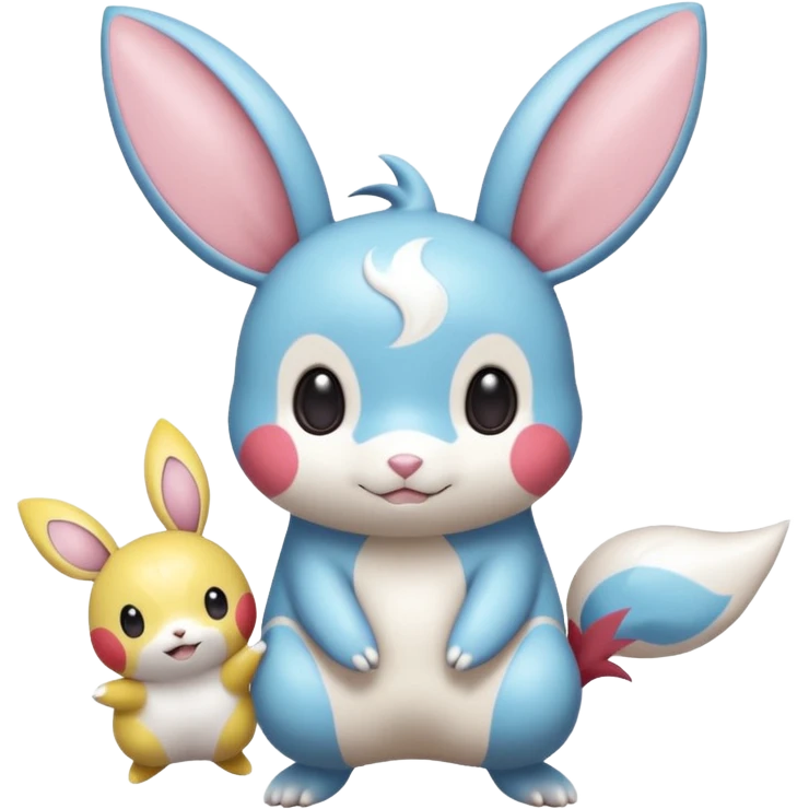 Tropical Exotic Colorful Minccino-Pachirisu-Emolga-fusion  emoji