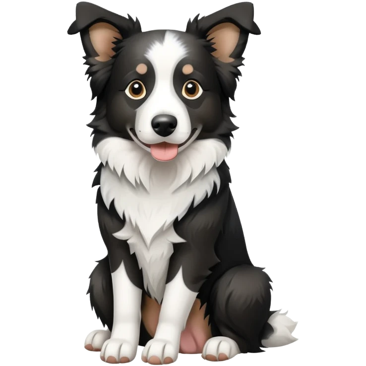 Merle Border Collie Sitting emoji
