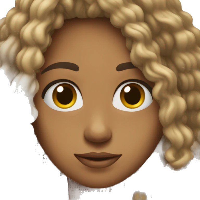 Joven mulato con rizos emoji