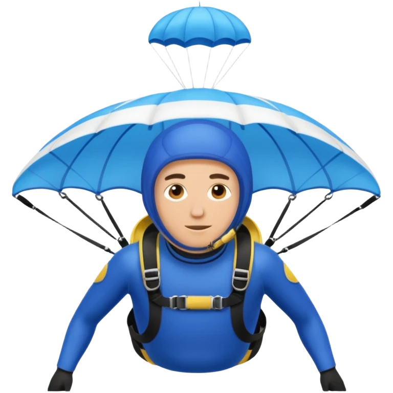 diver with parachute open emoji