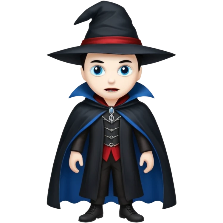 Vampire with blue hat,full body. emoji