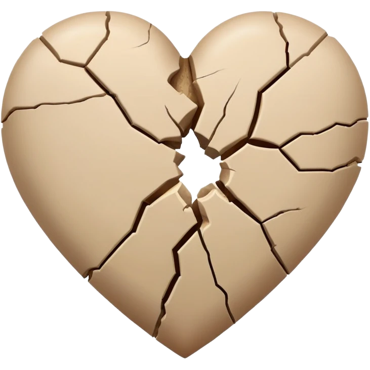 Beige broken heart  emoji