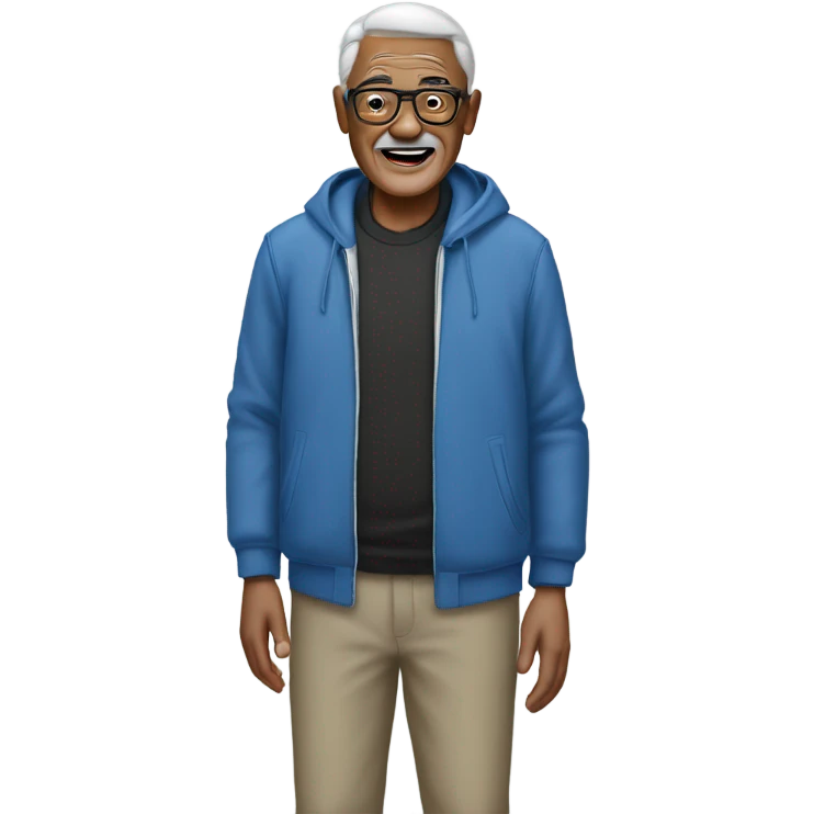 Grandpa wearing Jordan 4 shoes emoji