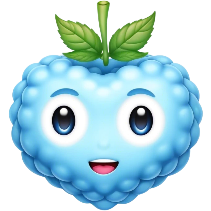 blue raspberry  emoji