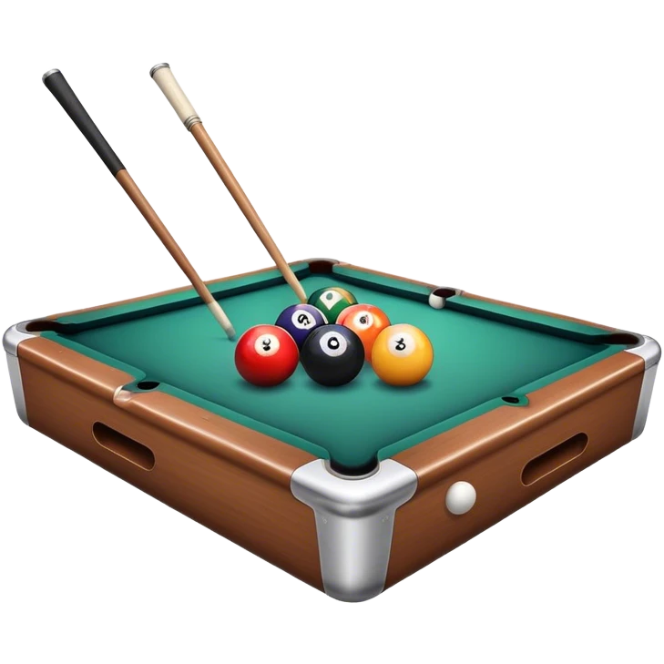 Pool game just the ques and the balls emoji