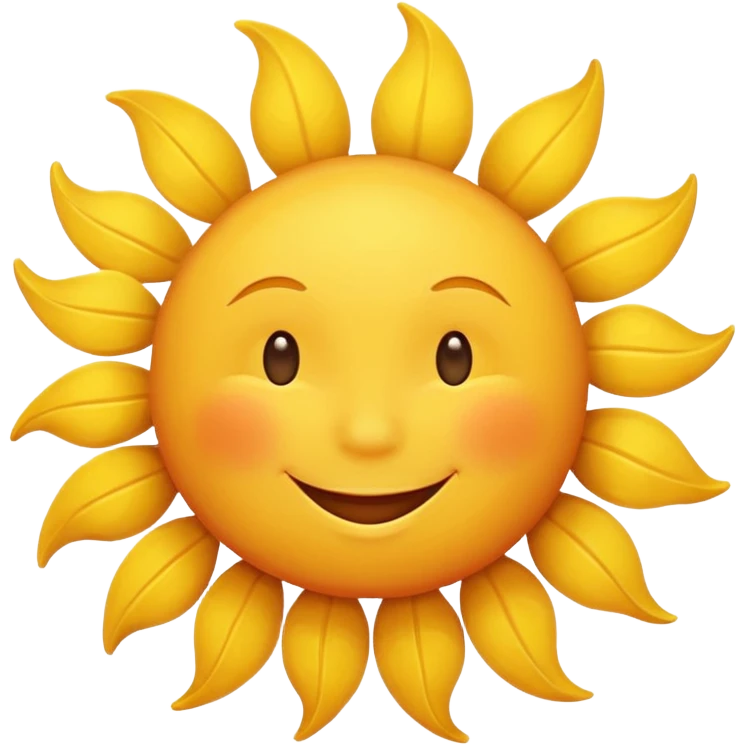 A happy sun emoji emoji