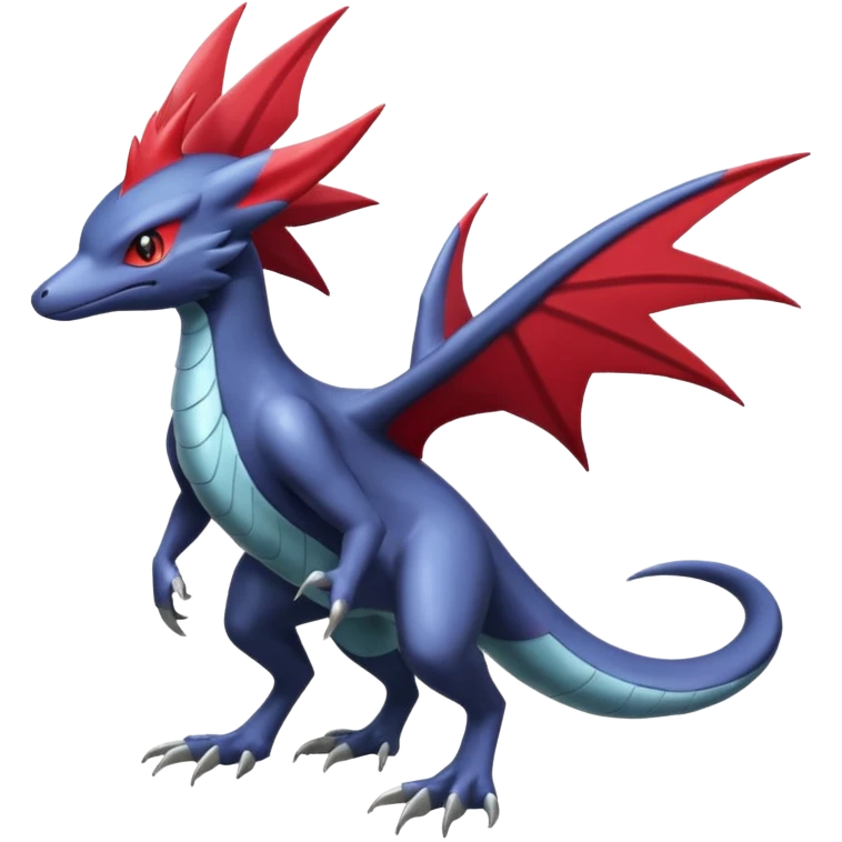 Shiny Noibat-Nargacuga-Salamence-Silvally-Fakémon-hybrid-creature (full body)  emoji