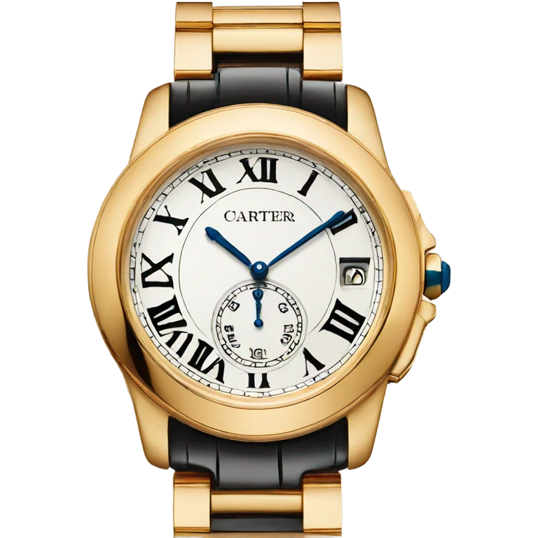 gold cartier watch emoji