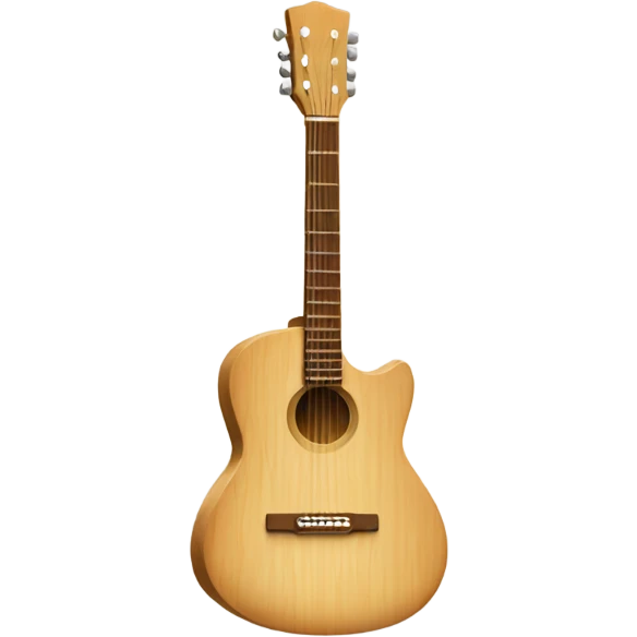 Light wood classic guitar emoji