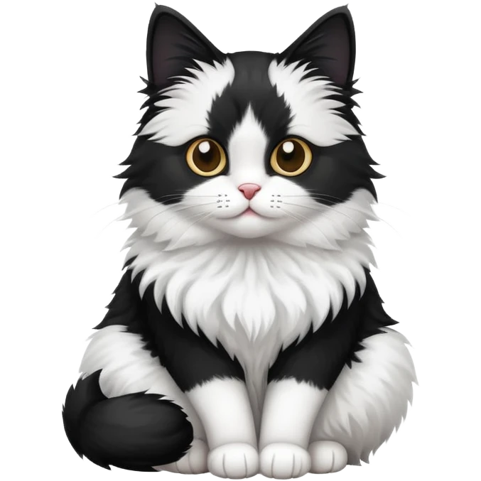 Black and white cat emoji