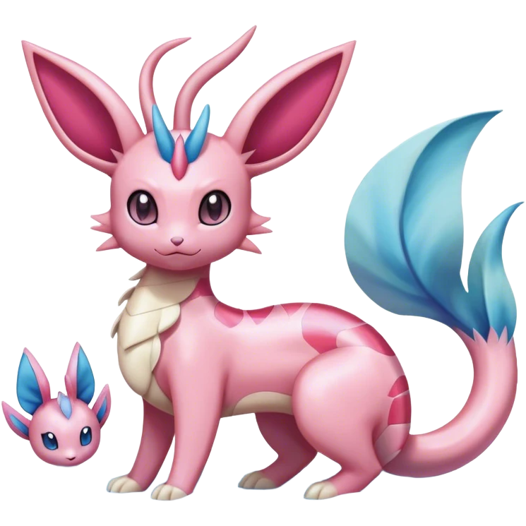 Milotic-Sylveon-Espeon-Vaporeon-Dragonair-Pokémon full body emoji