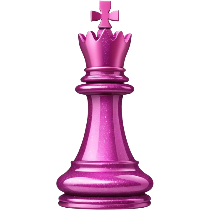 pink glitter chess piece rook emoji