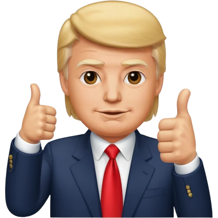 Trump giving a thumbs up emoji