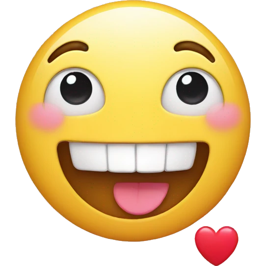 Emoji Face with a heart emoji instead of mouth emoji