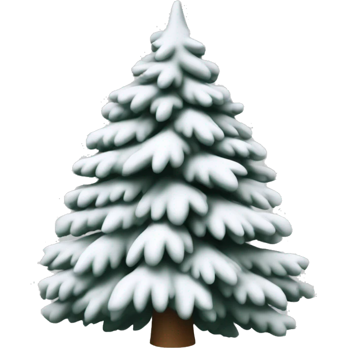  actual white fir christmas tree isolated.  emoji