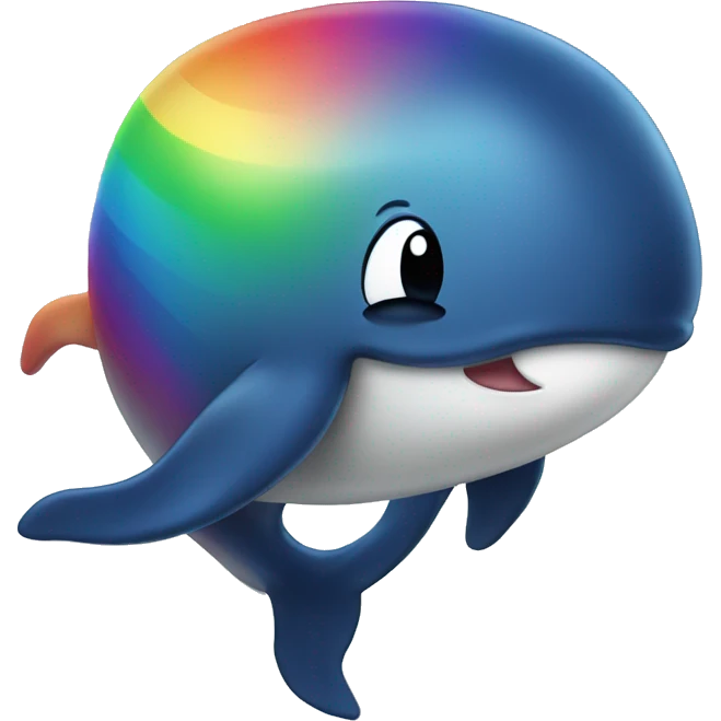 rainbow chibi whale   emoji