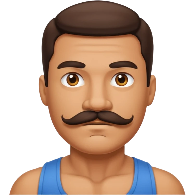 Strong man with a mustache emoji