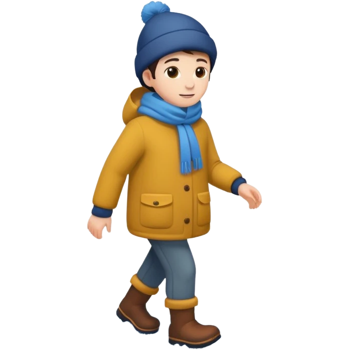 برف زیاد که یک نفر در زیر آن در حال قدم زدن است emoji