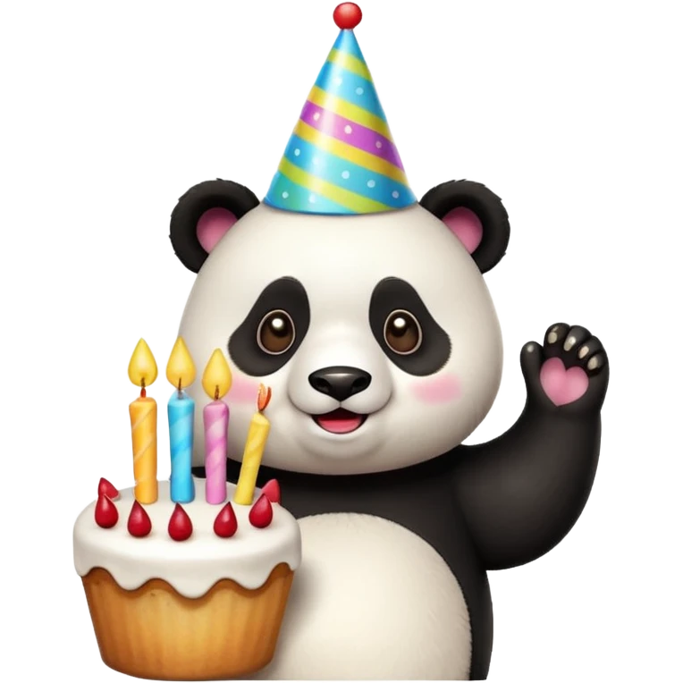 panda with party hats emoji