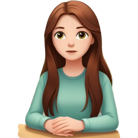white girl with long brown hair gazing out a sunny window, surrounded by houseplants emoji