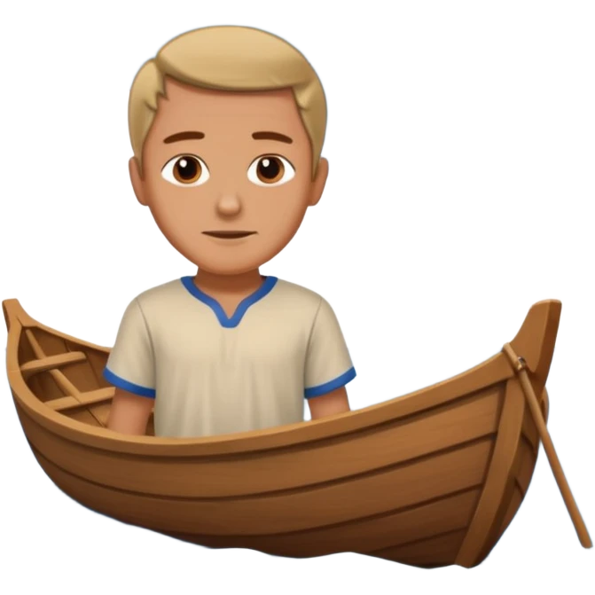 in medieval period  a man in a Boat emoji
