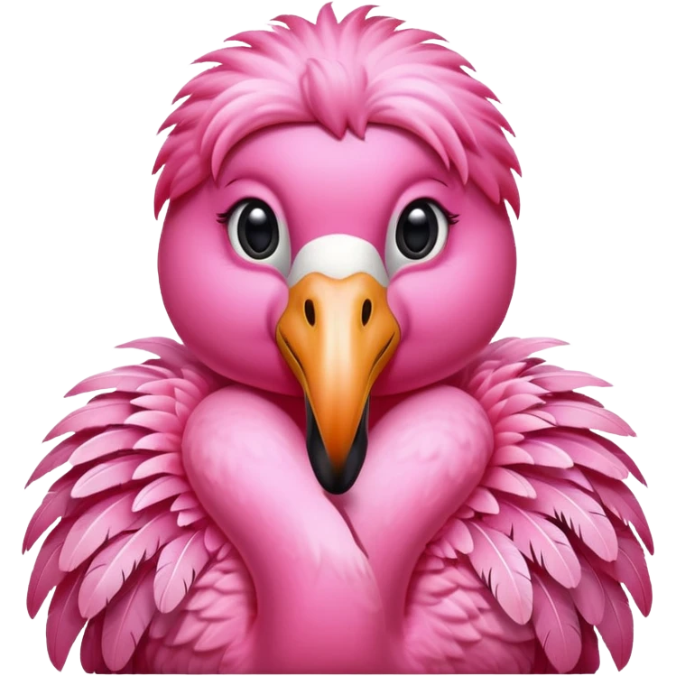flamingo with shirt emoji