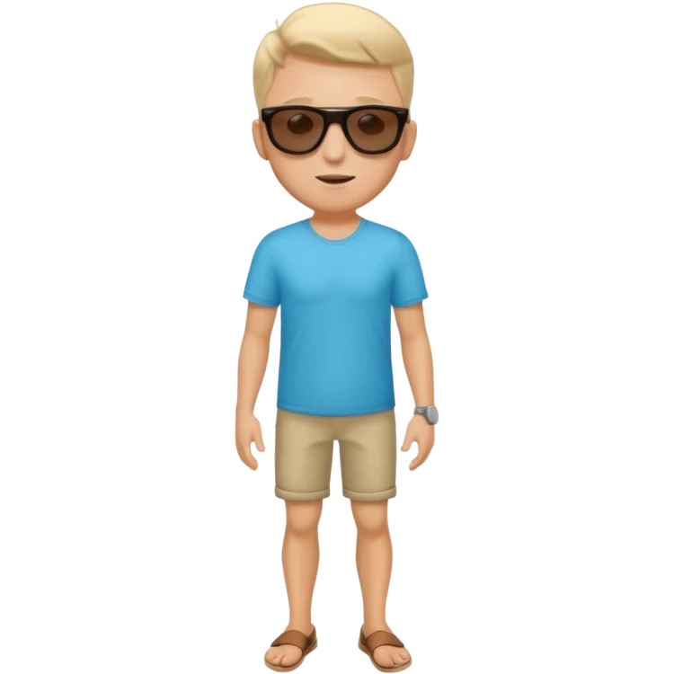 white male model wearing sunglasses full body emoji