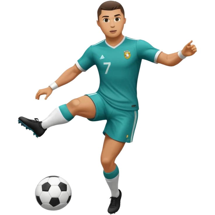 Ronaldo Kicking a football emoji