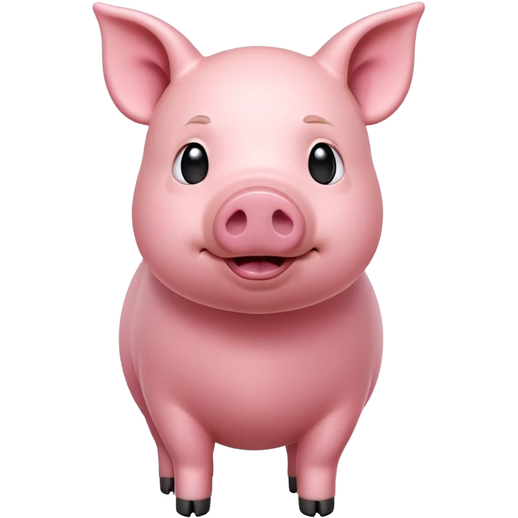 cinematic-[realistic pig]-realistic-full-body-standing-emoji,-tail-flicking-lazily,-head-tilted-dramatically,-sleek-[pink]-skin,-simplified-yet-realistic-focused-features,-highly-detailed,-glowing-with-an-almost-sarcastic-glow emoji