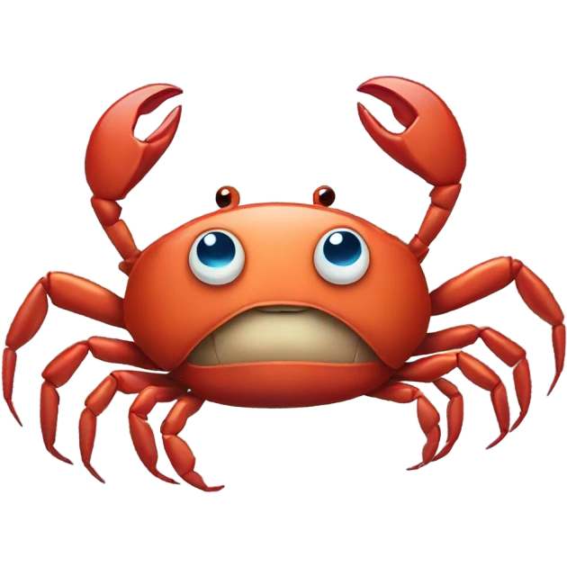 Crab holding a sigh emoji