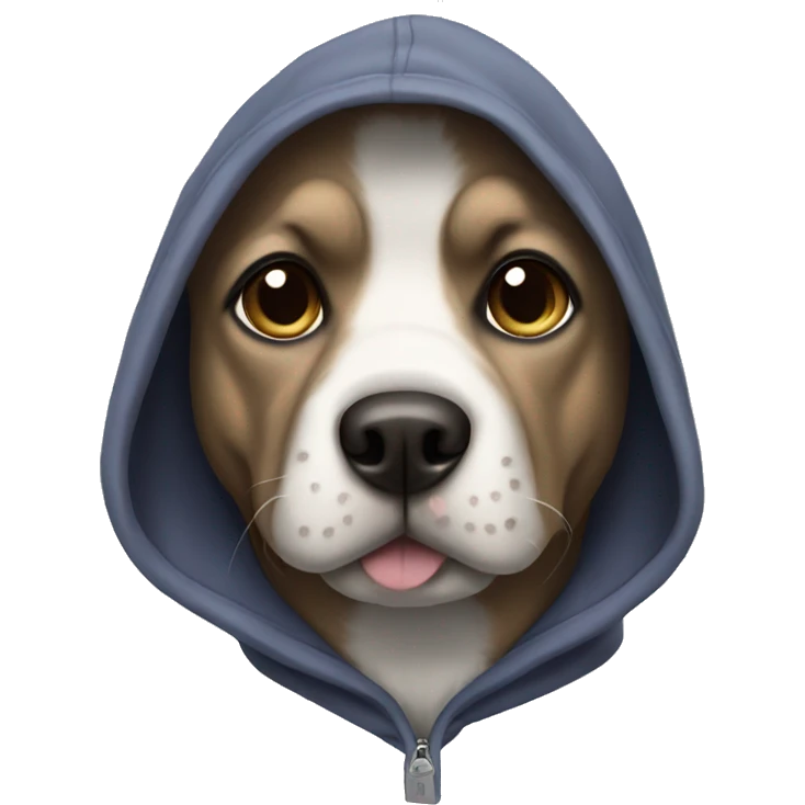 Dog wearing hoodie  emoji