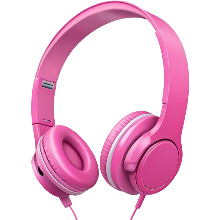 Pink headphones emoji