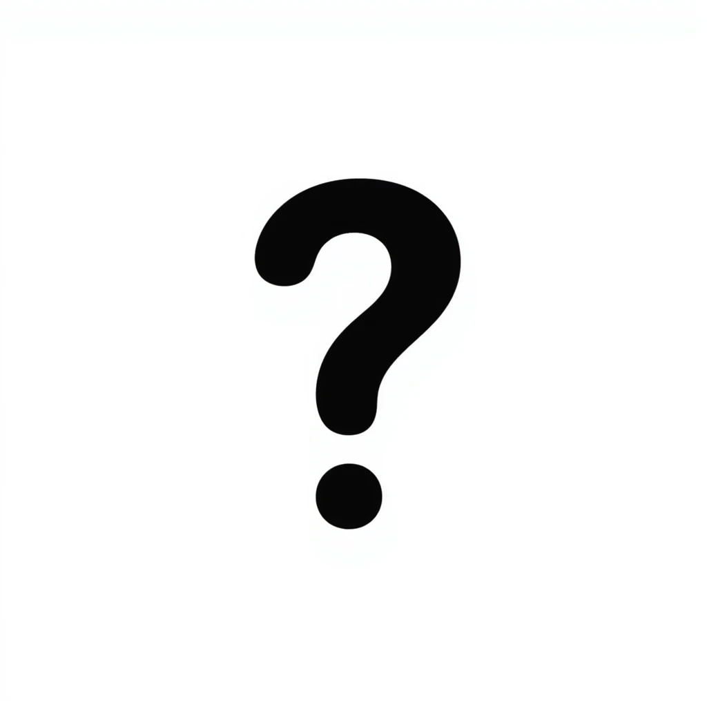 hand-drawn question mark inside a speech bubble emoji