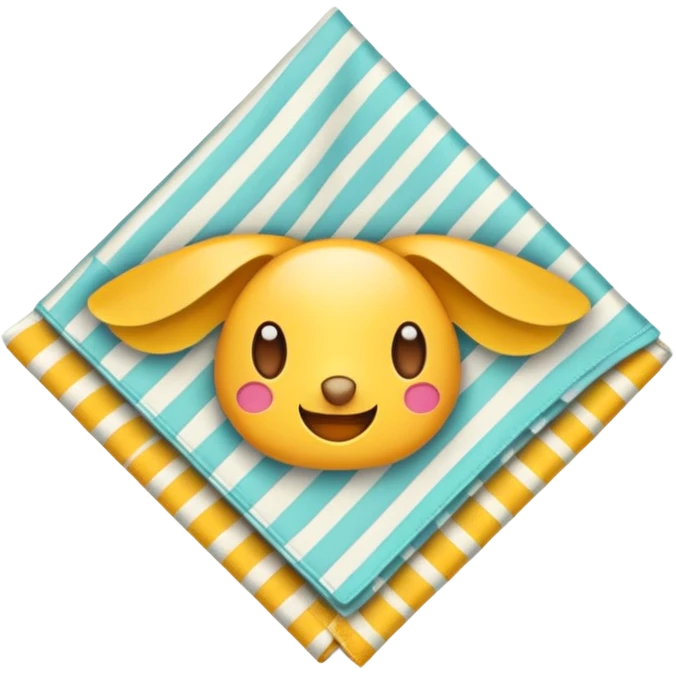 flapped patterned napkin emoji