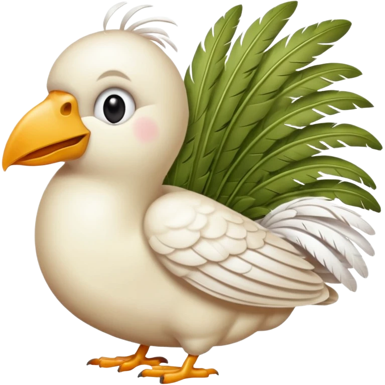 genera un emoji de una paloma comiendo migajas de pan emoji