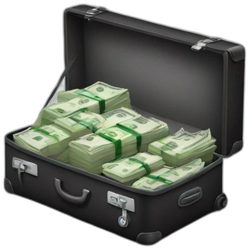 money from a black suitcase emoji