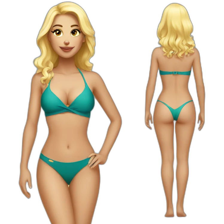 sexy blonde in swimsuit emoji