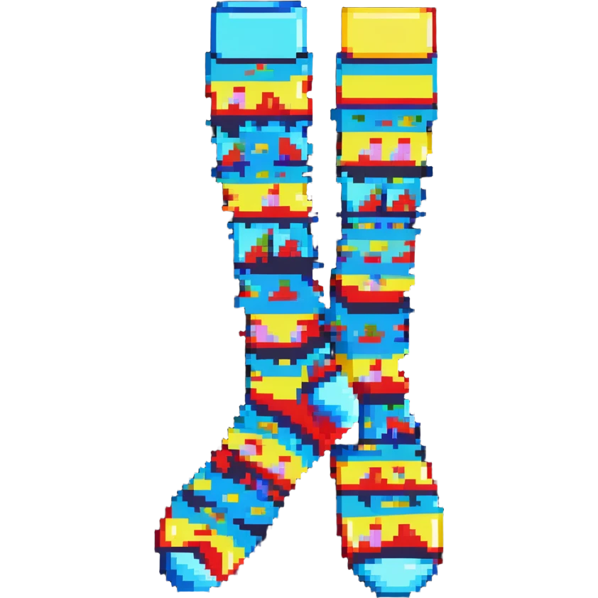 pair of socks, mismatched colors emoji