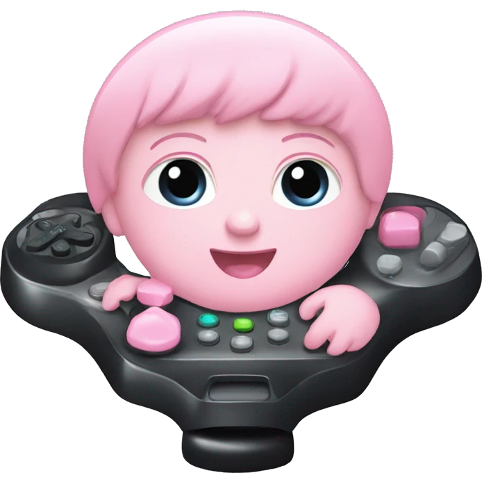 Joystick with a baby pink Now emoji