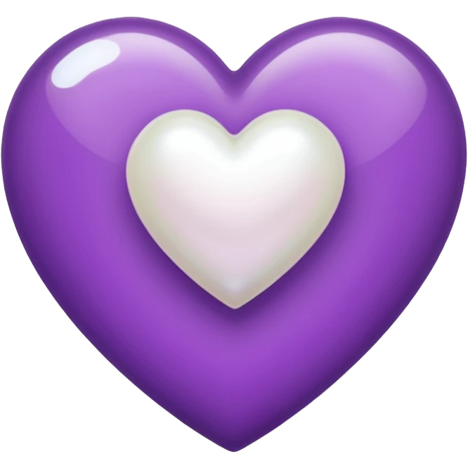 purple heart with a pearl finish emoji