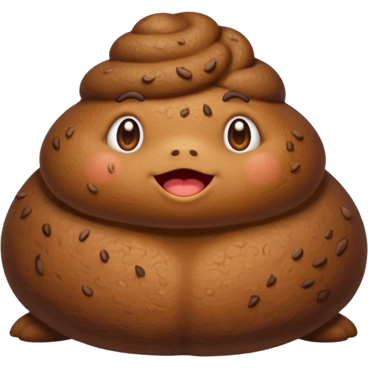 Thicc poo with butt cheeks emoji