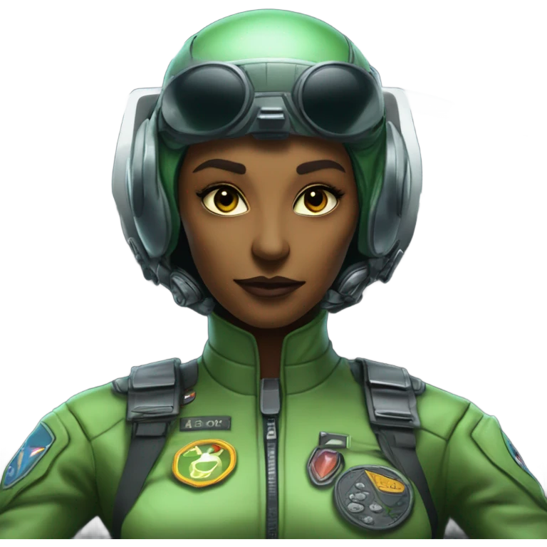 green alien reptilian woman pilot emoji