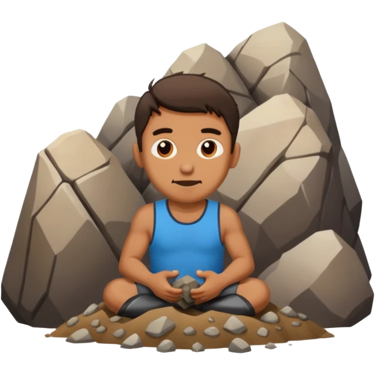 homme qui une montagne coincé dans les fesse emoji