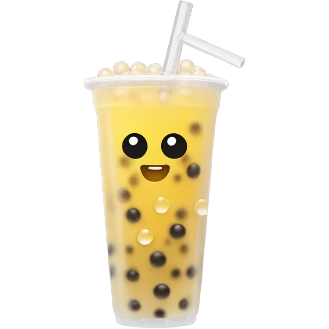 Yellow boba tea emoji