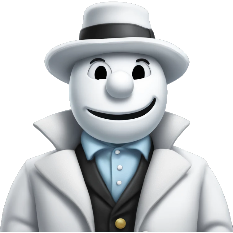 Frosty the snowman as a gangster emoji