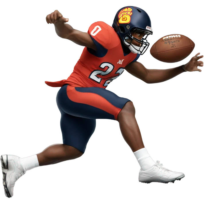 Shaquan Barkley jumping over football player emoji